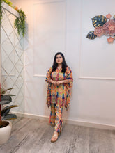 Multicolor chiffon co ord set